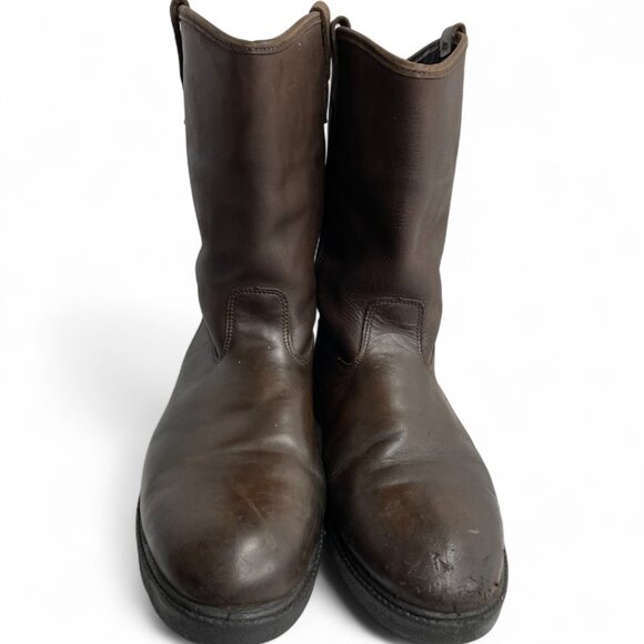 Red Head Leather Waterproof Roper Western Cowboy Biker Work Boots Men's 13 E - Picture 3 of 13